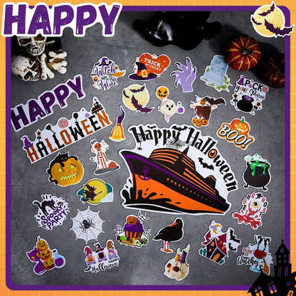 27 Pcs Halloween Cruise Door Magnets Decorations Funny Cruise Ship Door Magnets Magnetic Reusable Magnet for Graduation Cabin Ship Carnival Refrigerator Office Car Accessories