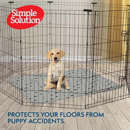 Simple Solution Large Washable Puppy Pad | Reusable Dog Pee Pad, Absorbent and Odor Controlling ,34x36 Inches, 2 Count,White (Pack of 6)