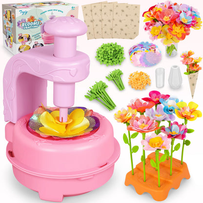 Fabric Flower Bouquets Toys, DIY Craft Kits Toys for Kids - Flowers Market Toy, Build Your Flower Bouquet, Arts & Crafts for 4+ Year Toddler Girl, Educational Activity Preschool B-Day Gifts