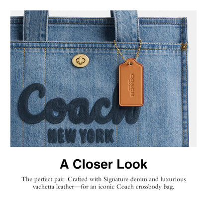 Coach Women's Denim Cargo Tote, Indigo