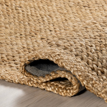 Rugs USA Willow Bordered Jute Area Rug, 8'6" x 11'6", Natural