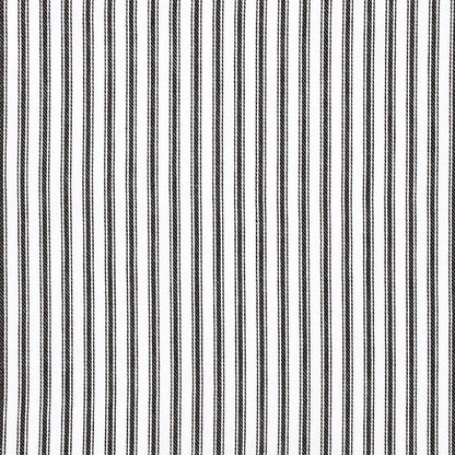 Cackleberry Home Black and White Ticking Stripe Hanging Kitchen Dish Hand Towel Cotton with Button Accent, Set of 2