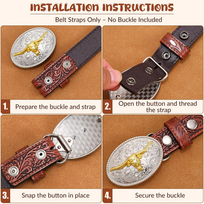 BELTROAD Western Belt Strap for Kids Boys Girls Toddler Genuine Black Leather Belt Cowgirl Cowboy Kids Western Belts for Jeans Gift