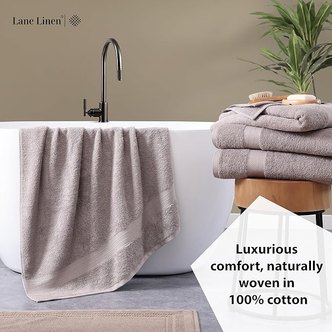 LANE LINEN Oversized Bath Towels Set of 2