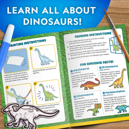 National Geographic Kids Stained Glass Kit - Glow in The Dark Dinosaur Toys, Kids Arts and Crafts Set, Window Sun Catchers, Kid Crafts Ages 4-8, Window Art Craft Kit, Suncatcher