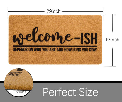 Funny Outdoor Non-Slip Coir-Doormats - 17"x30" Entrance Front-Door Mats Welcome Home Decor
