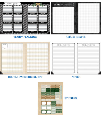 Carson Dellosa Education Modern Farmhouse Teacher Planner 2026-2027,Undated 8" x 11" Lesson Plan Book With Stickers, Class Schedule & Weekly Calendar School Supplies, Homeschool & Classroom Must Haves