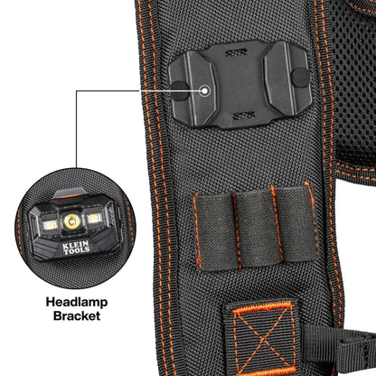 Klein Tools 55896 Tool Rig, Padded Tool Belt, Suspenders and Pouches with 23 Pockets, Adjustable 30 to 52-Inch Waist, for Carpenters, Electricians, Construction
