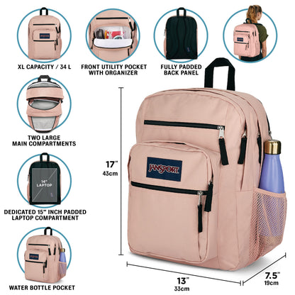 JanSport Laptop Backpack - Computer Bag with 2 Compartments, Ergonomic Shoulder Straps, 15” Laptop Sleeve, Haul Handle - Black