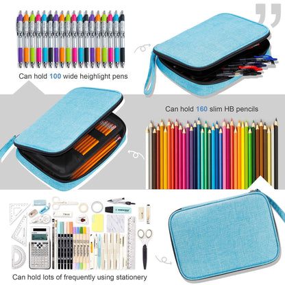 Zannaki Big Capacity Storage Pouch Marker Pen Pencil Case Simple Stationery Bag Box Art Tool & Sketch Storage Boxes for Bullet Journal Middle High School Office College Student Girl Women Adult Teen