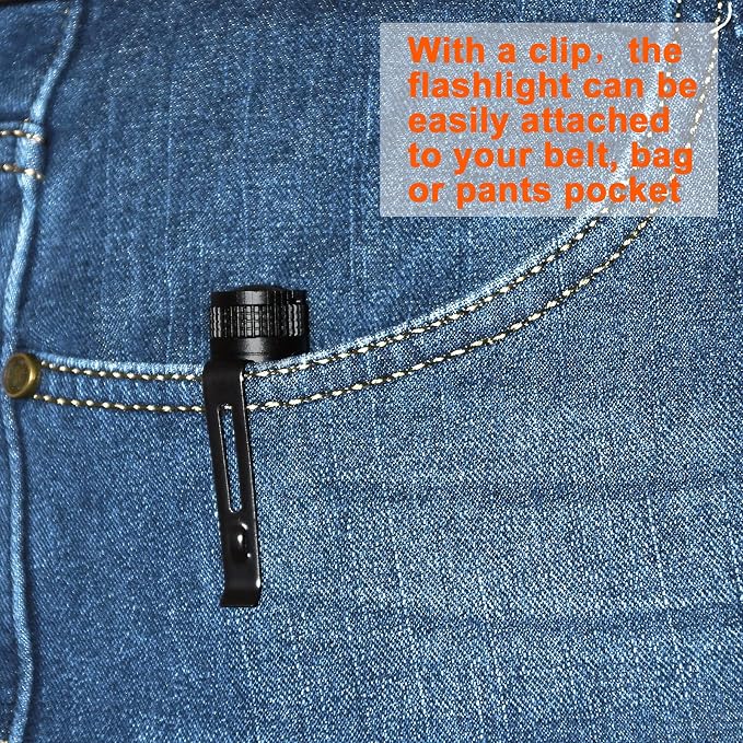 Beieverluck 10 Pack Small Mini Flashlights, Pocket Flashlight Penlight with Clip, Tactical Pen Light for Camping Outdoor Emergency Inspection Fathers Gifts for Dad Husband