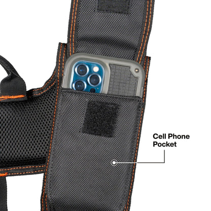 Klein Tools 55896 Tool Rig, Padded Tool Belt, Suspenders and Pouches with 23 Pockets, Adjustable 30 to 52-Inch Waist, for Carpenters, Electricians, Construction