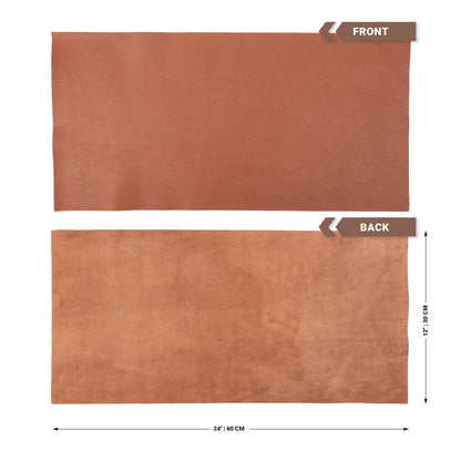 Shkira 24''X12'' Genuine Light Brown Dotted Leather Sheets for Hobby Workshops - Tooling Square - 2.0MM Thick Genuine Top Full Grain Oil Tan - Thick Leather Pieces