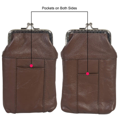 Leather Cigarette Case Pack Holder Regular or 100's Lighter Pocket by Leatherboss (Brown)