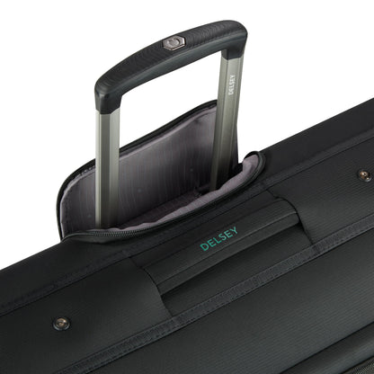 DELSEY PARIS Helium DLX - Rolling Garment Bag with Spinner Wheel - Lightweight Travel Garment Bag - SECURITECH Zip - Suit and Dresses Rolling Travel Bag - Checked Size, Black