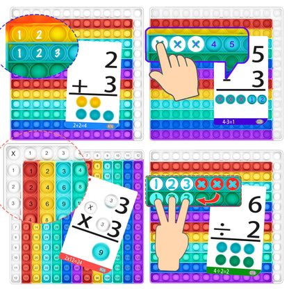COOVA Multiplication Chart Pop It - Multiplication Game Board, 12x12 Times Table Math Game Board for Kids Learning, Educational Multiplication Machine Toy