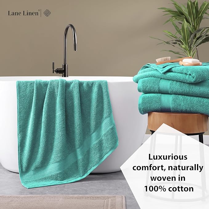 LANE LINEN 100% Cotton Premium Bath Sheets Set of 4