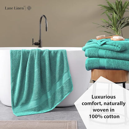LANE LINEN 100% Pure Cotton Bath Sheets 2 Pack