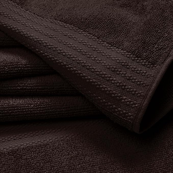 GLAMBURG Ultra Soft 6-Piece Hand Towel Set 16x28-100% Ringspun Cotton