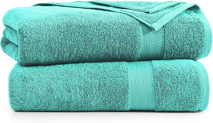LANE LINEN 100% Pure Cotton Bath Sheets 2 Pack