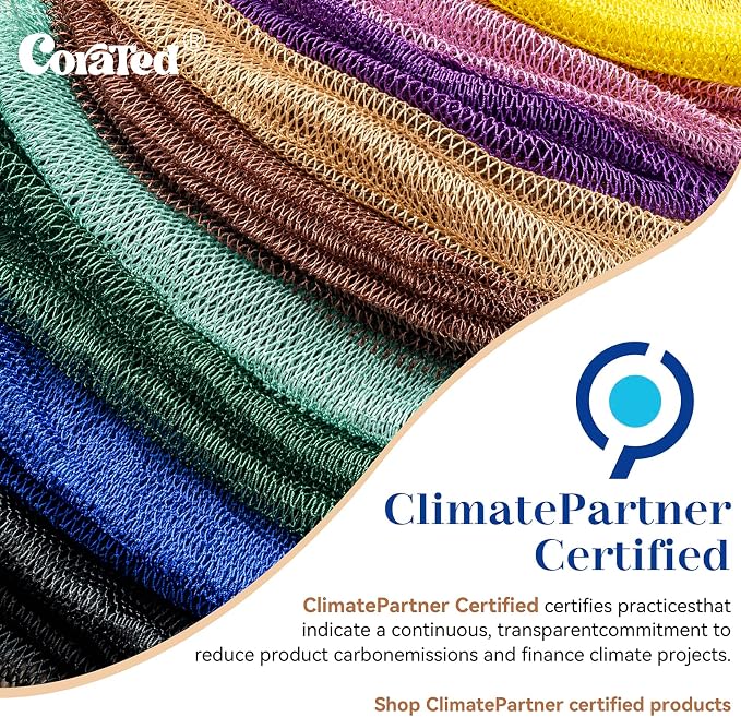CORATED African Net Sponge Authentic, Shower Loofah Exfoliating Bath Sponge, Body Scrubber for Women and Men Daily Use Body Care, Travel Portable, Durable Bath Accessories Spa Gifts