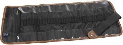Speedball Art Products 354360 Canvas Pencil Case Roll-Up, Denim W/Brown Trim, Holds up to 36 Pencils