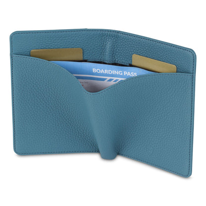 Vaultskin Leather Passport Holder, Slim RFID Blocking Travel Wallet for Men and Women, Fits Passport, Credit Cards, ID, Cash, Passport Cover Ideal Travel Accessories with Gift Box (Kensington)