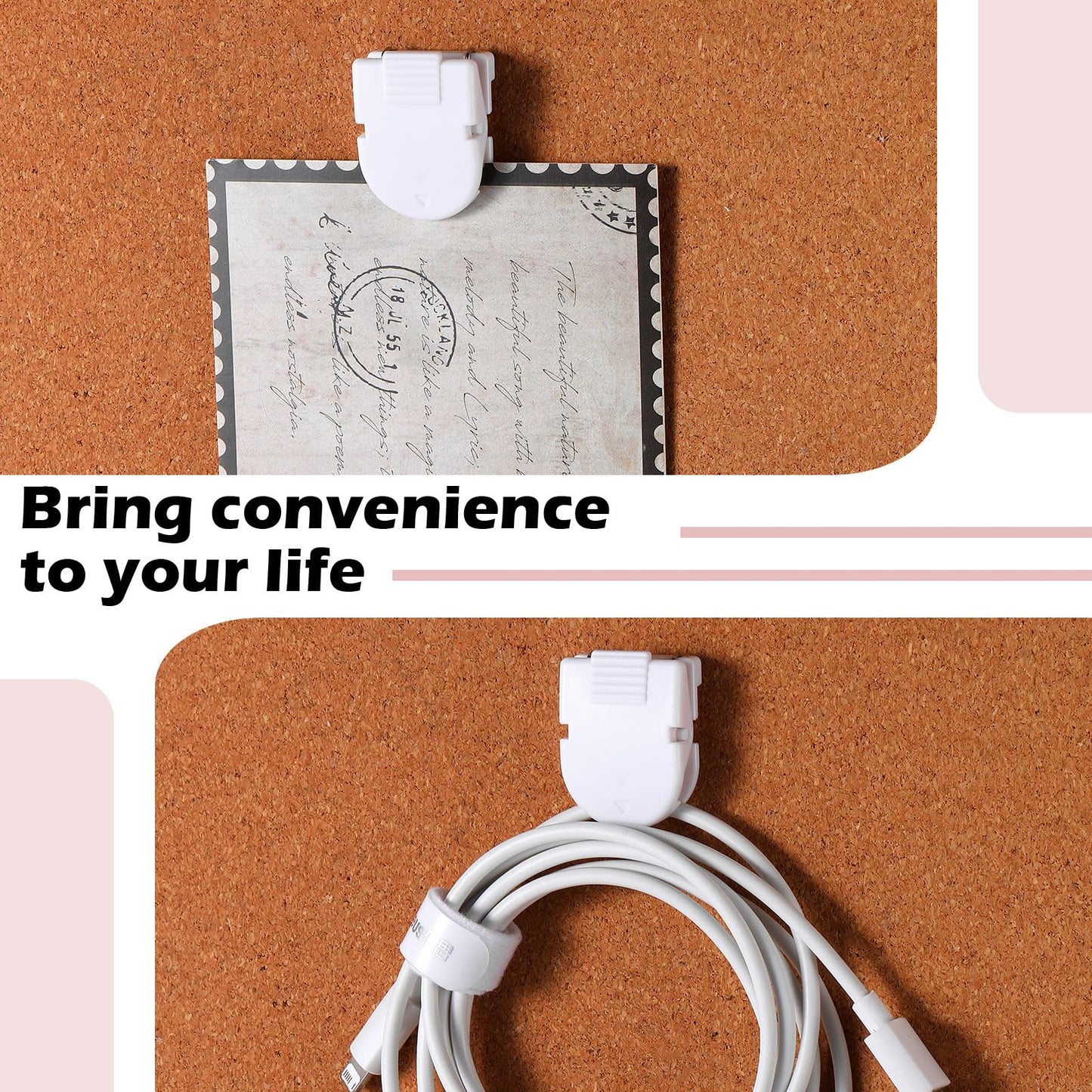 Feifeiya 15 Pcs Cubicle Clips Fabric Panel Cubicle Accessories Fabric Partition Panel Wall Clip Office Photos Wall for Notes Memos Standard Size, 40-Sheet Capacity (White)