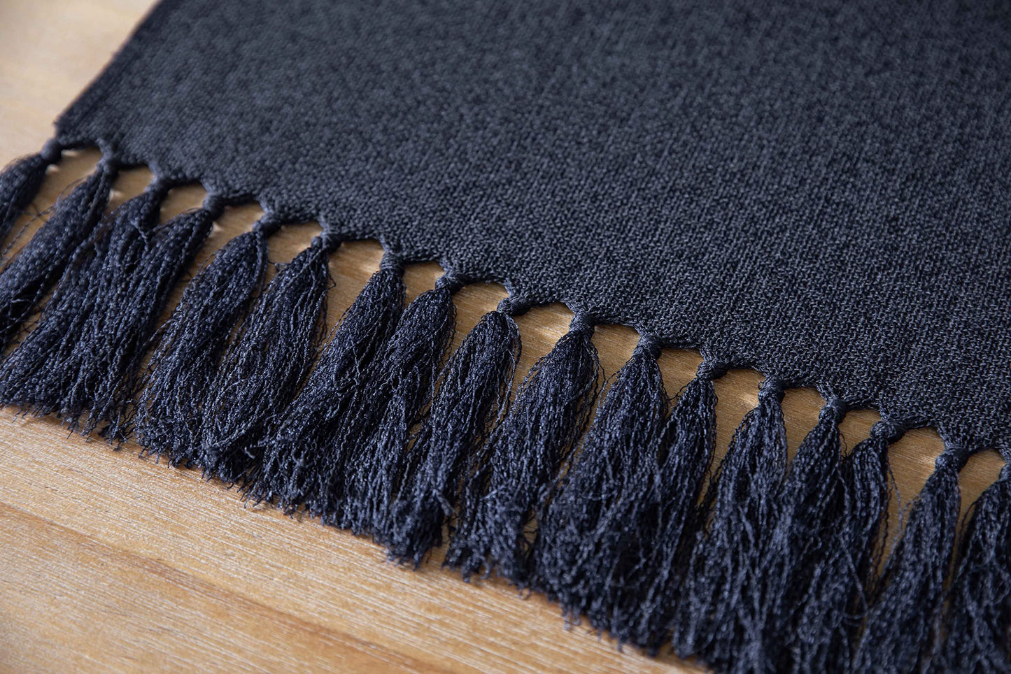 ZeeMart Navy Table Runners 108 Inches Long, Burlap Linen Style Rustic Farmhouse Table Runner, Long Boho Dining Table Runner, 13x108 Inches, Navy