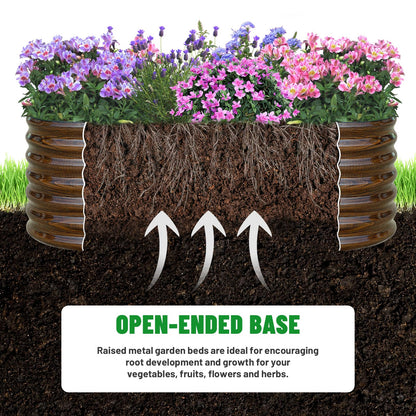 SnugNiture Galvanized Steel Raised Garden Bed Kit - 6x2x2 ft Large Metal Planter Box for Vegetables, Flowers, Herbs | Easy Assembly, Open Bottom Design