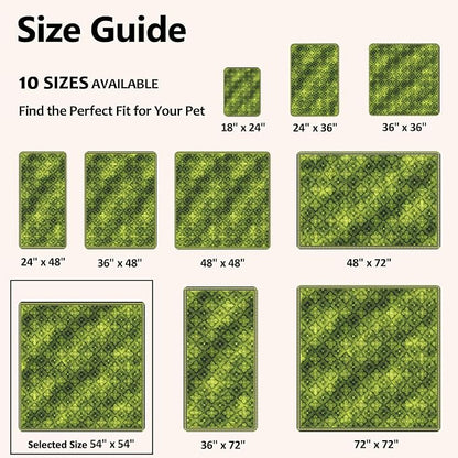 Washable Pee Pads for Dogs, Reusable Puppy Potty Training Pads, Ultra-Absorbent Thick Waterproof Leak-Proof Non-Slip Pads & Mat for Crate, Playpen, Floor, Whelping & Housebreaking , 2 Pack 54"x54"
