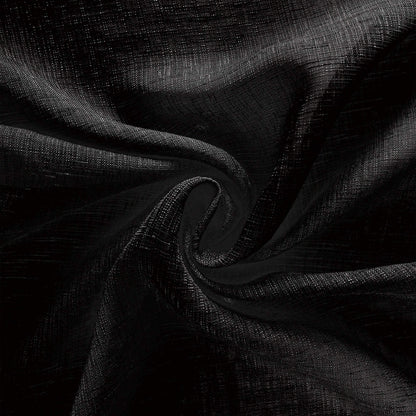 KOUFALL Sheer Black Curtains for Bedroom 2 Panels,Boho Window Curtains for Bathroom Kitchen Living Room 63 Inch Length