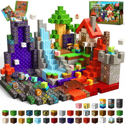 Magneverse Magnetic Blocks - 150 PCS Magnetic Building Blocks for Kids, Magnet Building Cubes for Boys Girls, STEM Montessori Sensory Toys Stacking for 3 4 5 6 7 8 9 10 11 12 13 Birthday Gift