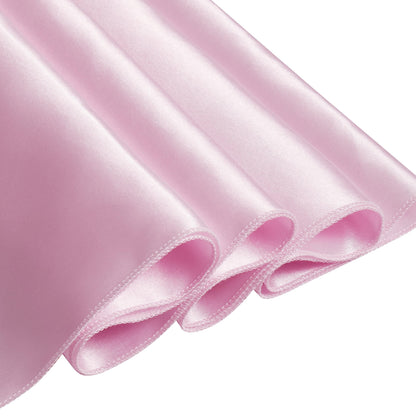 Counfeisly 50 Pcs Pink Satin Chair Sashes Bows Universal Chair Cover for Wedding Reception Events Banquets Party, Hotel Event Decorations, 6 x 108 inch