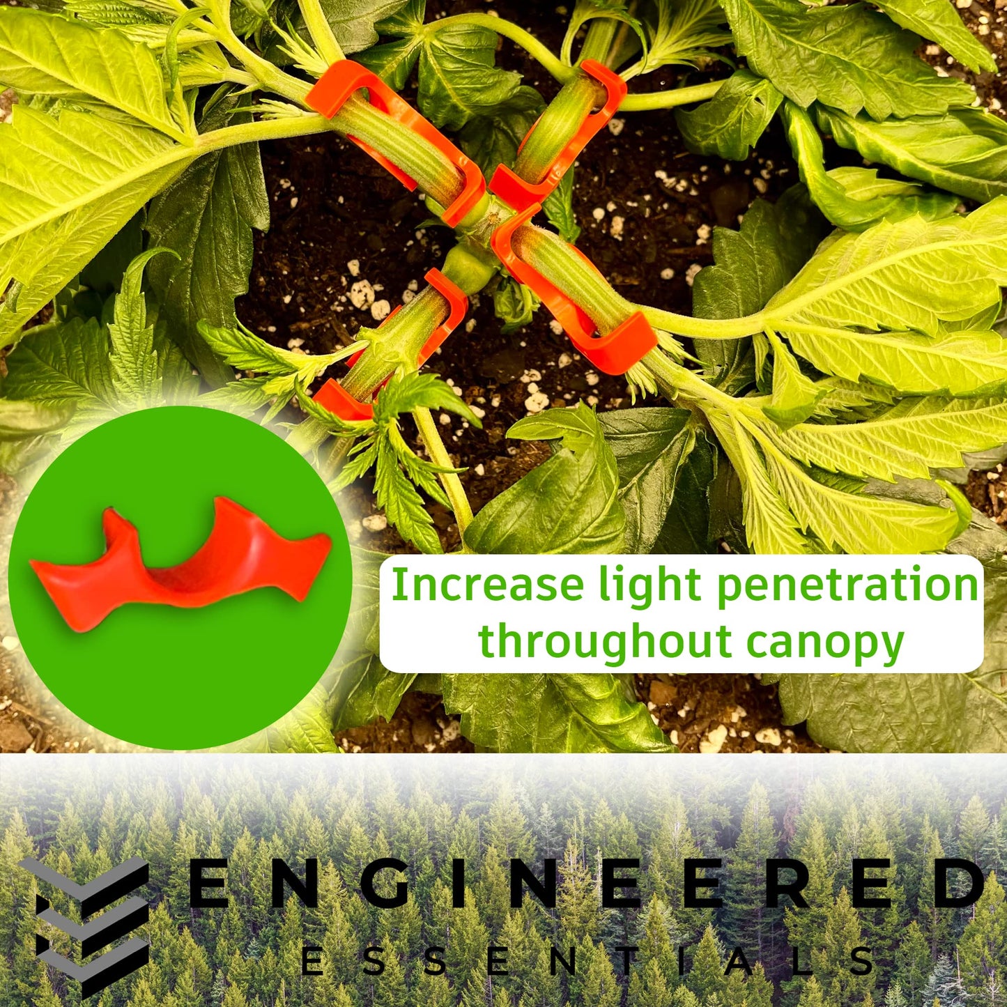 Engineered Essentials USA Made The Original 90 Degree Plant Trainer- for Low Stress Training (LST) and Plant Training