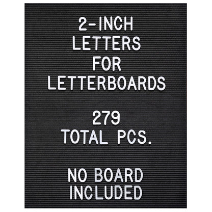 Letter Board Plastic Letters Set 2 Inch, Letter Board Letters Only NO BOARD INCLUDED, White Large Felt Board Letters, Plastic Letters Letter Board, Felt Letter Board Letters Symbols