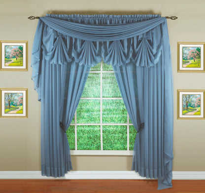 Today's Curtain Emelia Original Voile Scarf 144", Wedge Blue, 45" W x 144" L