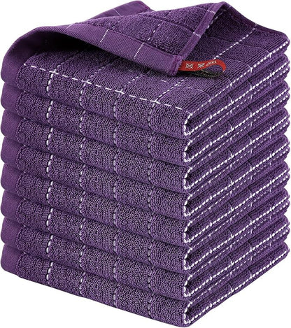 Homaxy 100% Cotton Terry Kitchen Dish Cloths, Ultra Soft and Absorbent Dish