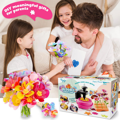 Fabric Flower Bouquets Toys, DIY Craft Kits Toys for Kids - Flowers Market Toy, Build Your Flower Bouquet, Arts & Crafts for 4+ Year Toddler Girl, Educational Activity Preschool B-Day Gifts