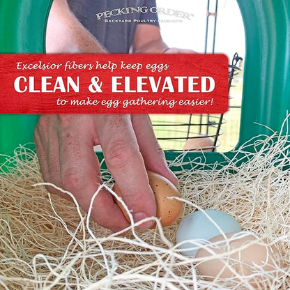 Nest Box Pads for Chicken Nesting Boxes - 13 x 13 Pads Made in USA from Sustainably Sourced Aspen Excelsior (5 Pack)