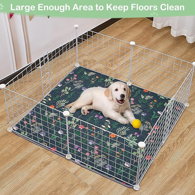 Washable Pee Pads for Dogs, 2 Pack Super Absorbent pee pads for dogs Reusable pee pads for dogs large 100% Waterproof puppy pads pet training pads for Potty, Playpen, Crate, Sofa, Car, 18'' x 24''
