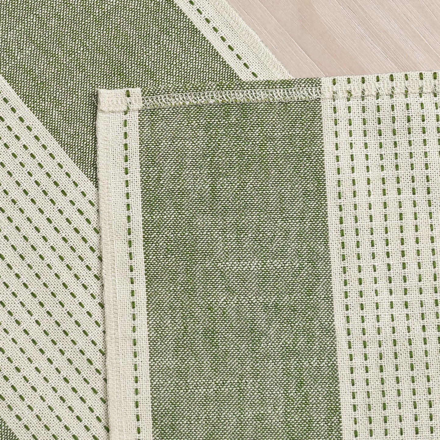 Artoid Mode Sage Green Farmhouse Rustic Table Runner, Seasonal Macrame Fabric Kitchen Dining Holiday Wedding Table Decor for Home Party 13x120 Inch