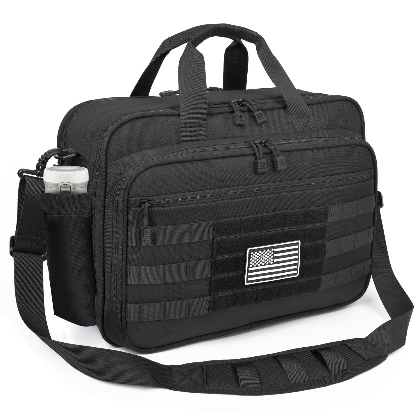 DEYACE Tactical Messenger Laptop Bag Large Military Briefcase 17.3 Inch Computer Work Office Bag for Men YKK-Zippers