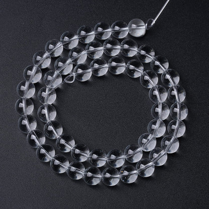 8MM 46PCS Clean Glass Spacer Loose Beads for Jewelry Making DIY Bracelet Necklace