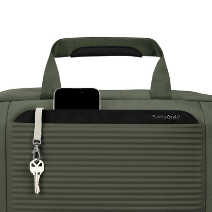 Samsonite Paralux Weekender Duffel Bag, Travel Carry-On Bag with Wide Opening, Drop-Bottom Shoe & Laundry Compartment, AirTag™ Holder, StackIt™ Strap - Business & Leisure Travel Bag - Olive