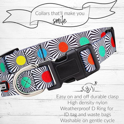 Lucky Love Dog, Adjustable Fun Style Collar and Leash Set for Dogs, Bright Color Matching Dog Collar and Leash - (X-Small, SOCO Combo)