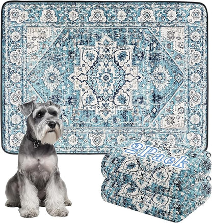 Thicken Washable Pee Pads for Dogs, 2 Pack Waterproof Reusable Pee Pads for Dogs，36"x48" Super Absorbent Leakproof Dog Pads, Non-Slip Potty Pads for Floor, Crate, Couch, Whelping Pads Pet Supplies
