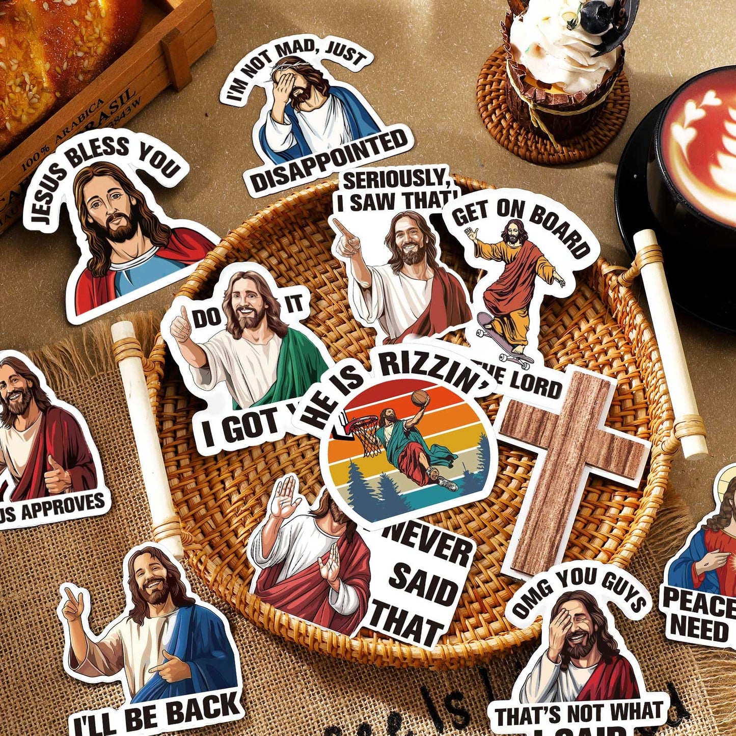 Xuhal 20 pcs Large Jesus I Saw that Magnet Sticker for Christian Kitchen Religious Refrigerator Whiteboard Locker Jesus Christian Fridge Magnets Home Office