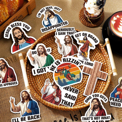 Xuhal 20 pcs Large Jesus I Saw that Magnet Sticker for Christian Kitchen Religious Refrigerator Whiteboard Locker Jesus Christian Fridge Magnets Home Office