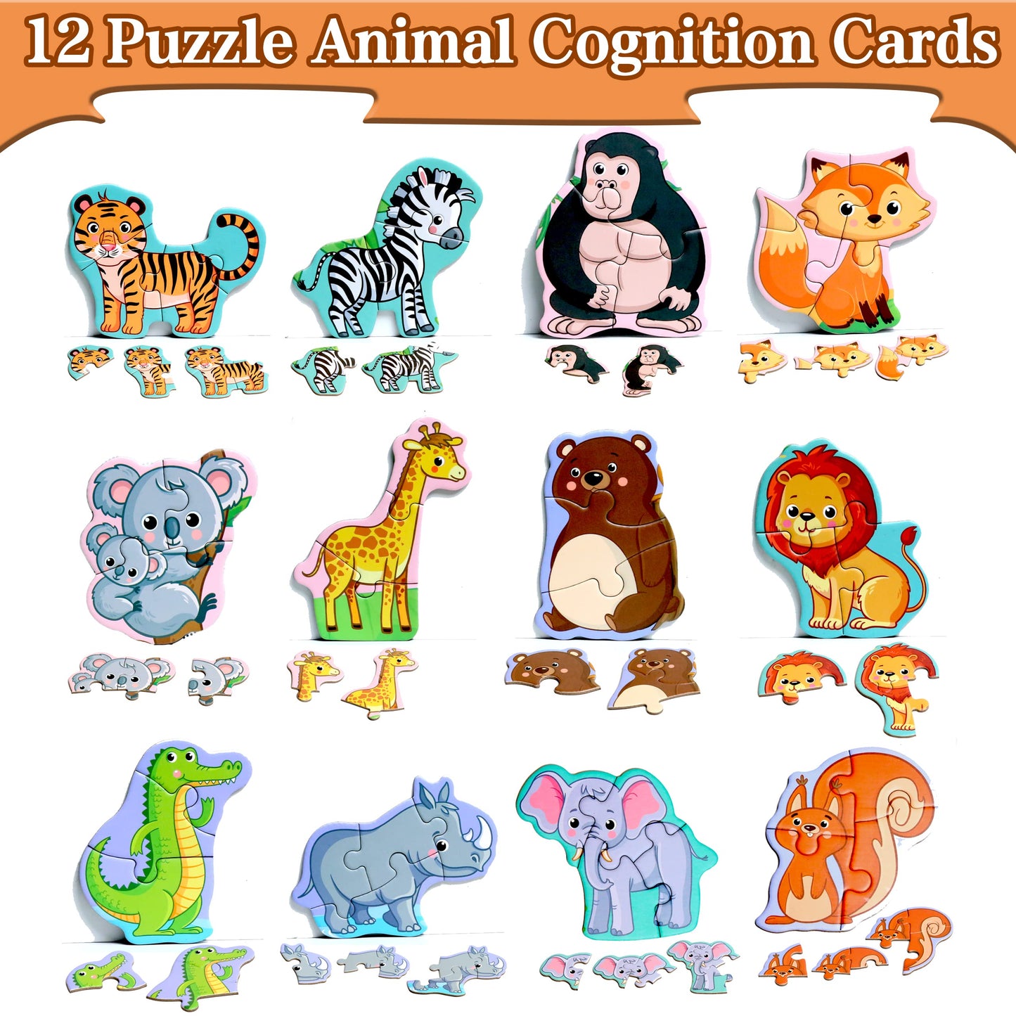 Magnetic Puzzles for Kids Ages 1-3, Travel Toddler Puzzles Ages 2-4 Year, Animal Activities Toy for Boys & Girls 3-5 yo - Learning Magnet Gift for Road Trip